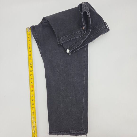 Abercrombie & Fitch Dad High Rise Jeans Womens Size 37S Distressed Grunge Biker - Picture 7 of 9